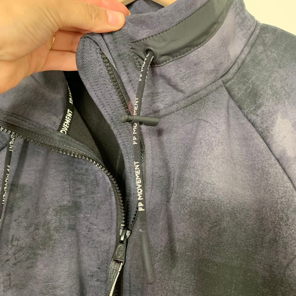 FP Movement Canyon Crushin' Crop Jacket Black Wash Full Zip New Womens Large - Picture 5 of 16
